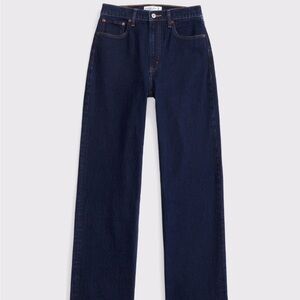 Abercrombie & Fitch Women's High Rise 90s Relaxed Jean in Dark Wash